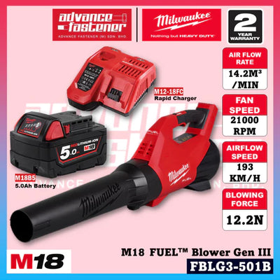 Milwaukee FBLG3-801B / FBLG3-0 M18 FUEL™ Gen III Cordless Outdoor Blower