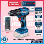 BOSCH GSB 185-LI 18V Cordless Impact Drill / Driver Hammer Driver Drill
