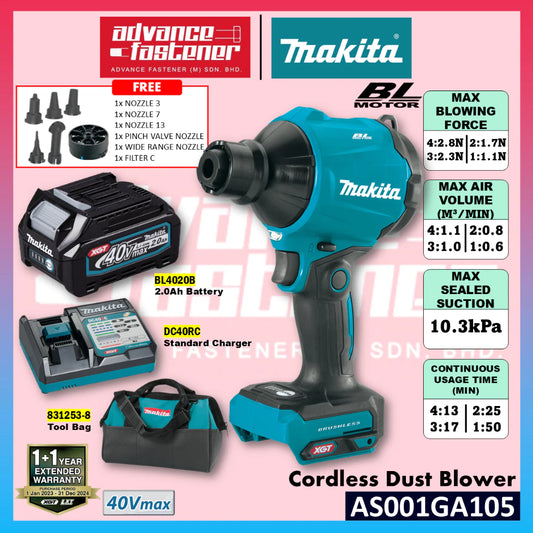 MAKITA AS001GA105 / AS001GZ03 40Vmax Cordless Dust Blower