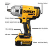 DeWalt DCF900P2T-B1 20V Max XR Brushless High Torque Impact Wrench with Hog Ring Anvil 1/2 Inch
