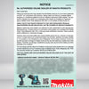 MAKITA BL1016 / BL1021B / BL1041B / BL1050B 1.5AH / 2.0AH / 4.0AH / 5.0AH 12Vmax CXT LITHIUM-ION Battery & Charger Combo