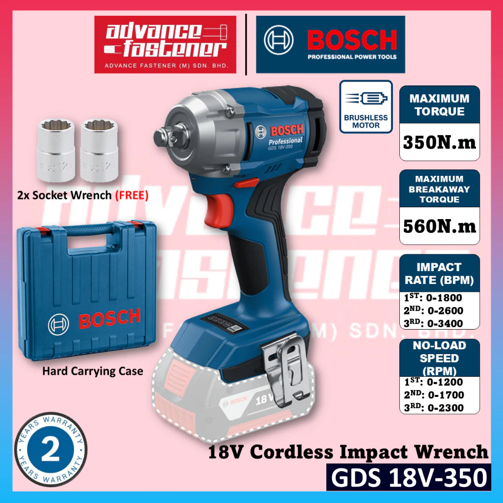 BOSCH GDS 18V-350 18V Professional Cordless Impact Wrench