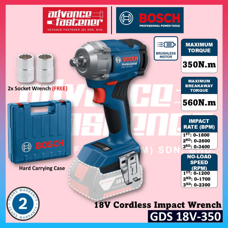 BOSCH GDS 18V-350 18V Professional Cordless Impact Wrench