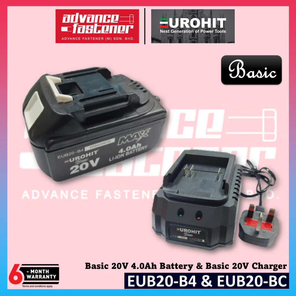 EUROHIT / MAKUTE / QNINE Q9 Li-ion 20V 4.0Ah Battery 4000mAh and Battery Charger 【Lithium】**Same Use**