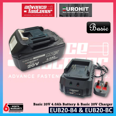 EUROHIT / MAKUTE / QNINE Q9 Li-ion 20V 4.0Ah Battery 4000mAh and Battery Charger 【Lithium】**Same Use**