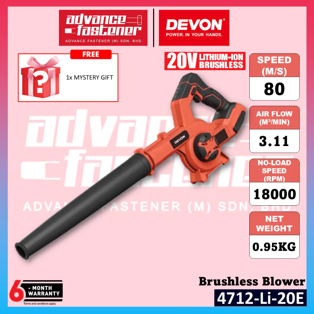 DEVON 4712-Li-20 / 4712-Li-20E 20V Brushless Cordless Blower
