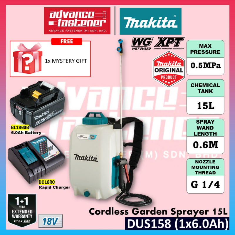 MAKITA DUS158 / DUS158Z 18V Cordless Garden Sprayer 15L