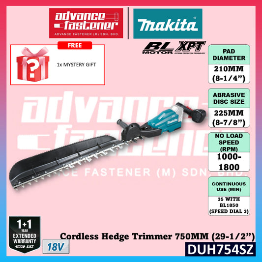 Makita DUH754SRT / DUH754SZ 18V Cordless Hedge Trimmer 750MM (29-1/2")
