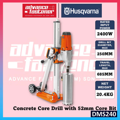 Husqvarna DMS 240 Concrete Core Drill with 52mm Core Bit