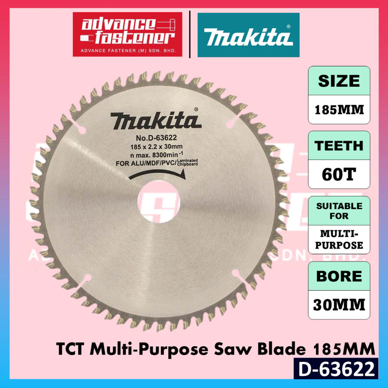 Makita D-63622 TCT Multi-Purpose Saw Blade 185MM