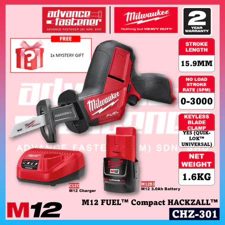 Milwaukee CHZ-402C / CHZ-0 M12 FUEL™ Compact HACKZALL™