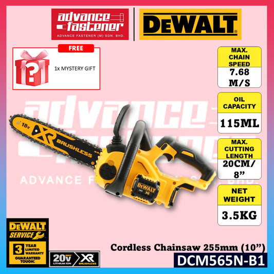 DeWalt DCM565N-B1 20V Max XR Cordless Chainsaw 255MM (10”)