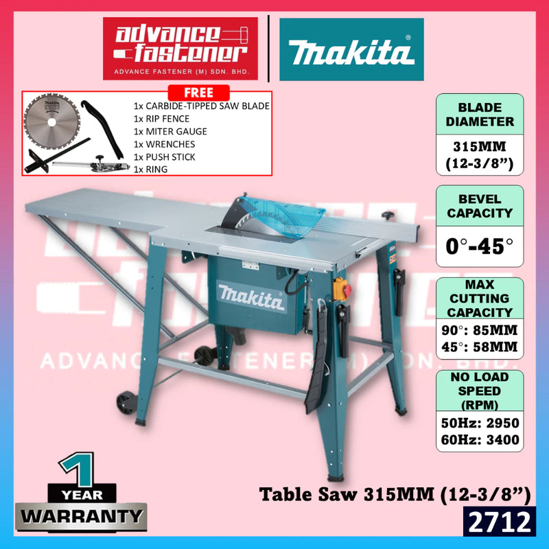 Makita 2712 Corded Table Saw 315MM (12-3/8