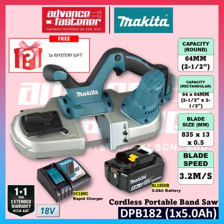 Makita DPB182 / DPB182Z 18V Cordless Portable Band Saw