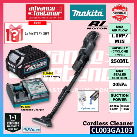 MAKITA CL003GA101 / CL003GA103 / CL003GA106 / CL003GZ / CL003GZ04 / CL003GZ10 40Vmax Vacuum Cleaner