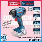 BOSCH GDR 180-LI 18V Professional Cordless Impact Driver