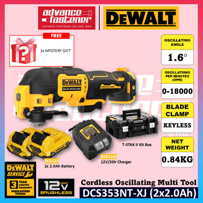DeWalt DCS353NT-XJ 12V Cordless Oscillating Multi Tool
