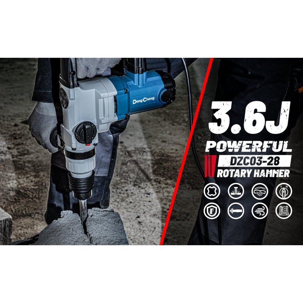 DZC03-28 Corded Electric Rotary Hammer 28MM Included: