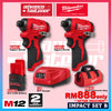 Milwaukee M12 ULTRA GO Brushless Combo Set / BLPDRC M12 Percussion Drill / BLIDRC M12 Impact Driver