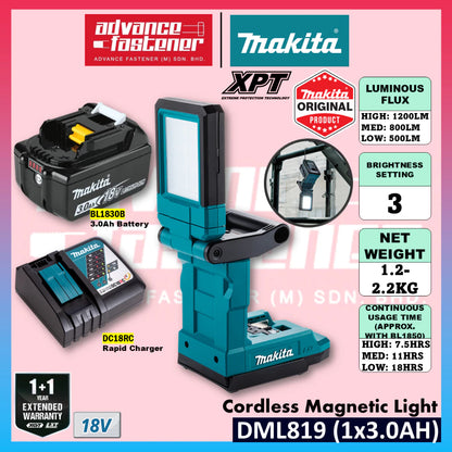 MAKITA DML819 18V Cordless Magnetic Light