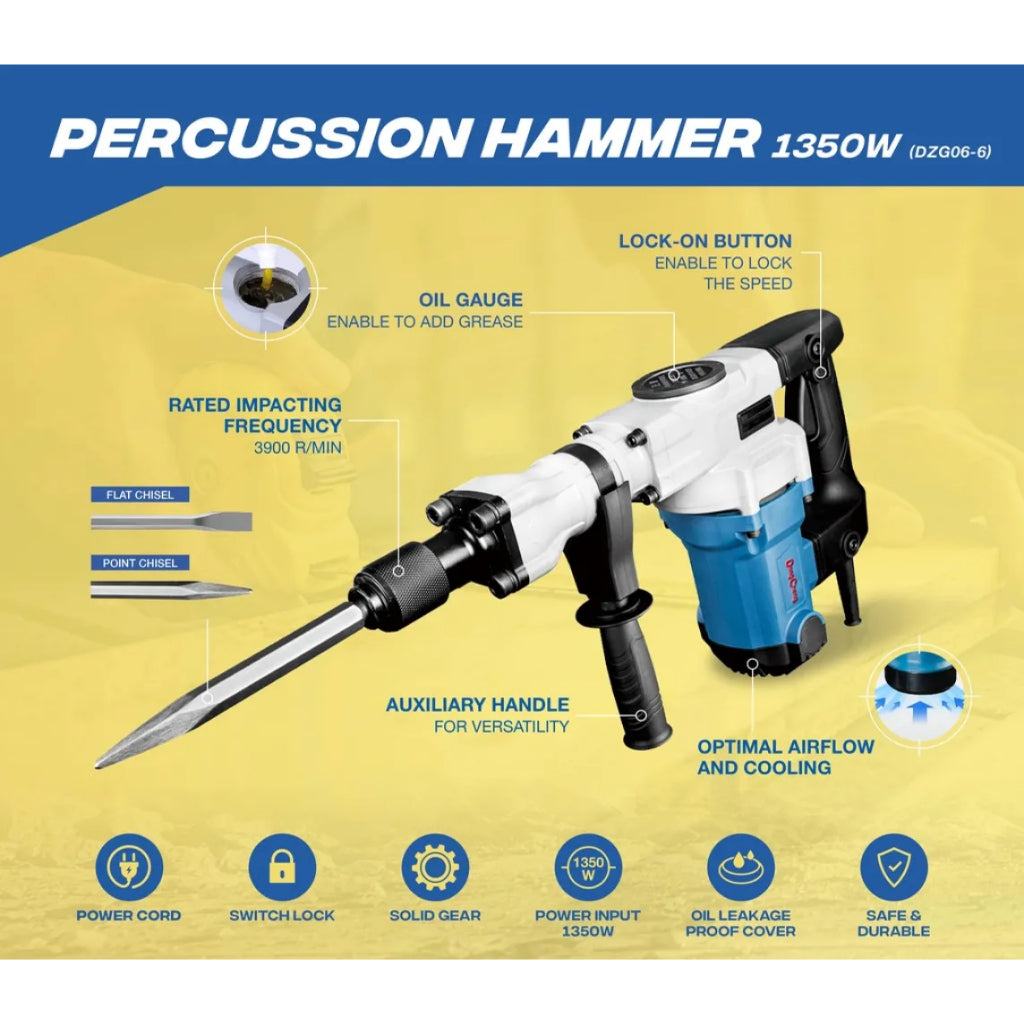DONGCHENG DZG06-6 CORDED PERCUSSION HAMMER