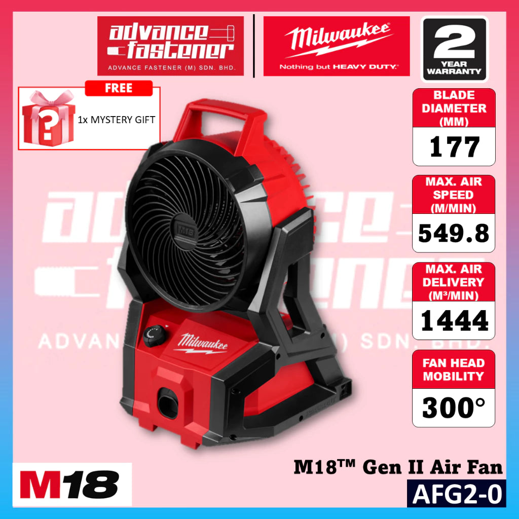 Milwaukee AFG2-501 / AFG2-0 M18™ Gen II Air Fan