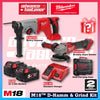 Milwaukee M18 FUEL™ CHIP & GRIND KIT - FHX Rotary Hammer FID3 Impact Driver FPD3 Driver Drill FSAG100XB Braking Grinder