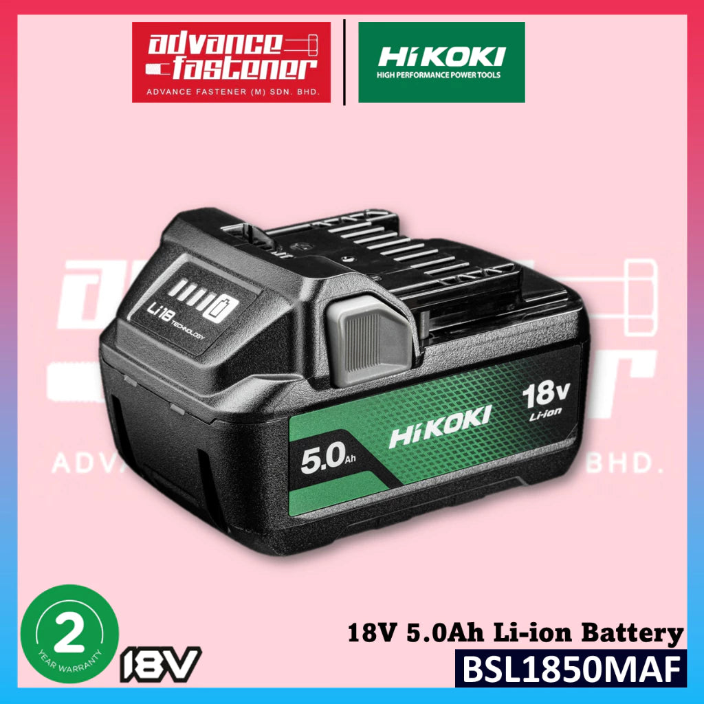 HiKOKI UC18YFSL J5Z BSL1850MAF 18V 5.0Ah Li-ion Battery & UC18YFSL 14.4V/18V Charger Starter Pack