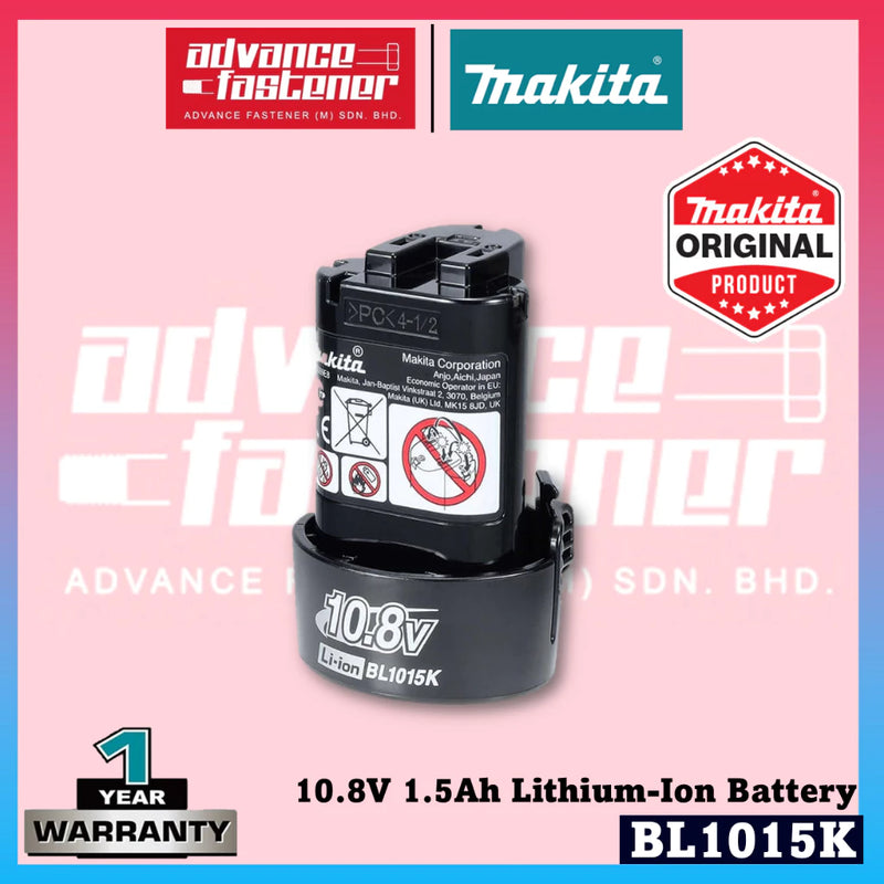 MAKITA BL1015K 10.8V 1.5Ah Battery & DC10WA 10.8V / 7.2V Standard Charger