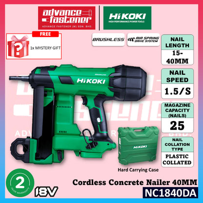HiKOKI NC1840DA 18V Cordless Concrete Nailer 40MM