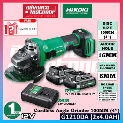 HiKOKI KC12DSWH 12V Cordless Combo Kit ( DS12DD Drill Driver + WH12DCA Impact Driver + G1210DA Angle Grinder )