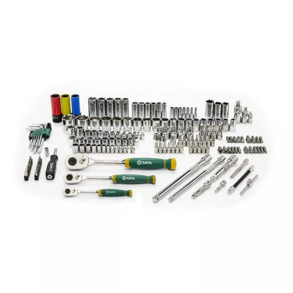 SATA Hand Tools & Accessories 09546G 180 Pc. 1/4”, 3/8”, 1/2” Metric Ratchet & Socket Set