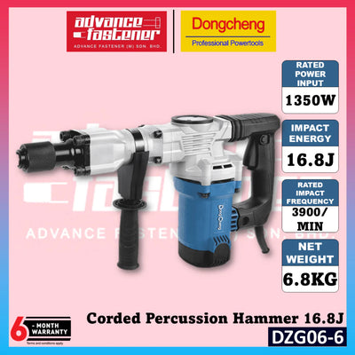 Dong Cheng DZG06-6 Corded Percussion Hammer / Demolition Hammer 16.8J 1350W