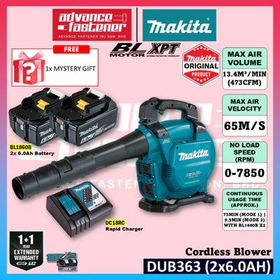 MAKITA DUB363 / DUB363ZV 18Vx2 Cordless Blower