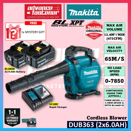 MAKITA DUB363 / DUB363ZV 18Vx2 Cordless Blower