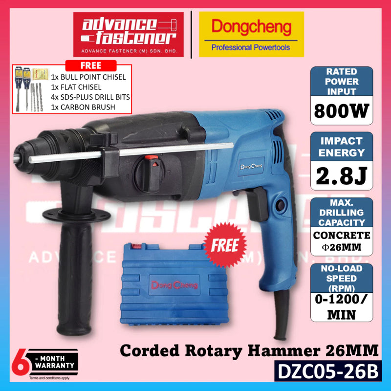 Dong Cheng DZC05-26B Corded Electric 3-Mode Rotary Hammer 26MM