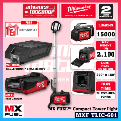 Milwaukee MXF TLIC-0 MX FUEL™ Compact Tower Light 15,000 Lumens