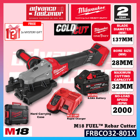 Milwaukee FRBCO32-0X0 M18 FUEL™ Rebar Cutter ( ONE-KEY™ ) ( Cold Cut )