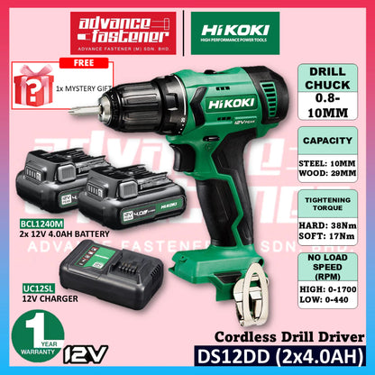 HiKOKI KC12DSWH 12V Cordless Combo Kit ( DS12DD Drill Driver + WH12DCA Impact Driver + G1210DA Angle Grinder )