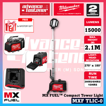 Milwaukee MXF TLIC-0 MX FUEL™ Compact Tower Light 15,000 Lumens