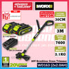 WORX WD163 20V Cordless Brushless Grass Trimmer