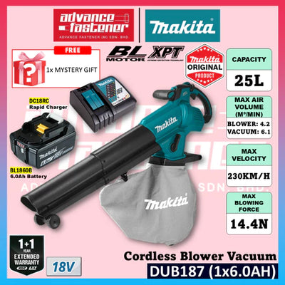 MAKITA DUB187Z / DUB187 18V Cordless Blower Vacuum