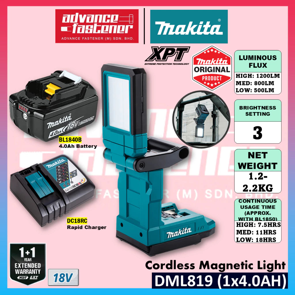 MAKITA DML819 18V Cordless Magnetic Light