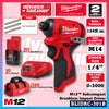 Milwaukee M12 ULTRA GO Brushless Combo Set / BLPDRC M12 Percussion Drill / BLIDRC M12 Impact Driver