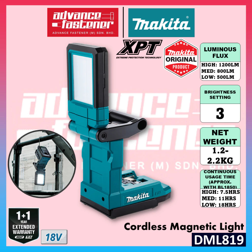 MAKITA DML819 18V Cordless Magnetic Light