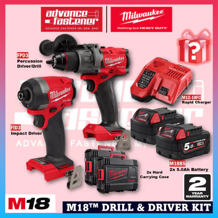 Milwaukee M18 FUEL™ CHIP & GRIND KIT - FHX Rotary Hammer FID3 Impact Driver FPD3 Driver Drill FSAG100XB Braking Grinder