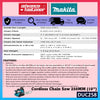 Makita DUC258 / DUC258Z 18V Cordless Chain Saw 250MM (10
