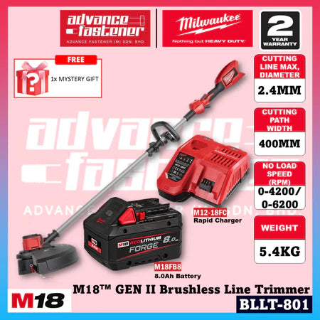 Milwaukee BLLT-801 / BLLT-0 M18™ Gen II Brushless Line Trimmer Grass Trimmer