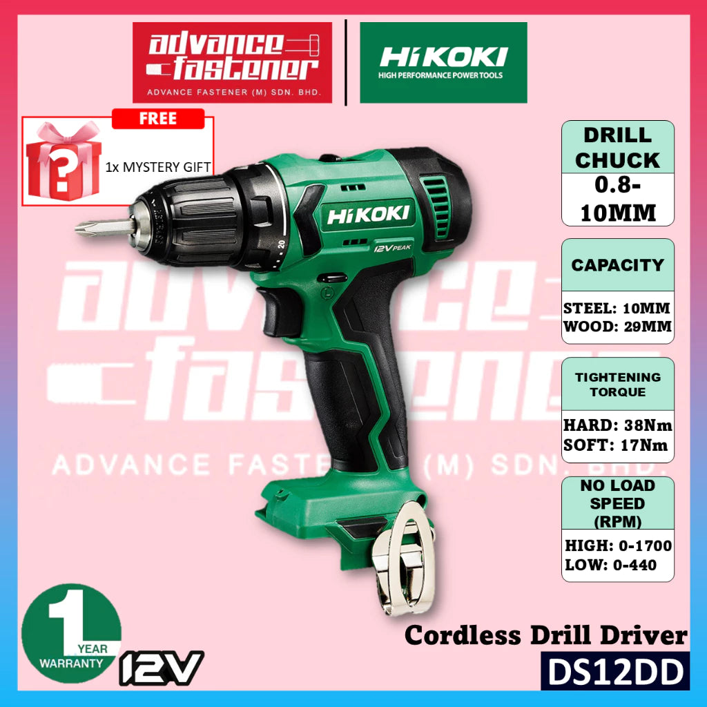 HiKOKI KC12DSWH 12V Cordless Combo Kit ( DS12DD Drill Driver + WH12DCA Impact Driver + G1210DA Angle Grinder )