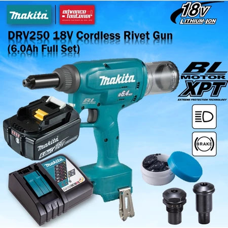 MAKITA DRV250Z DRV250 18V Cordless Rivet Gun
